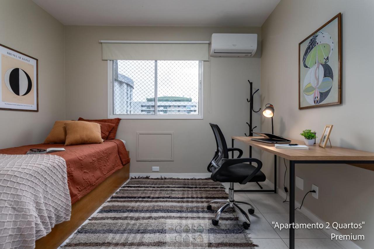ריו דה ז'ניירו 2 Quartos Com Varanda A 300M Riocentro Wi-Fi 120Mbps E Cozinha Completa - Condominio Com Piscina, Estacionamento, Portaria 24H E Parquinho Infantil - Apartamento Indicado Para Grupos, Hospedes A Trabalho E Criancas מראה חיצוני תמונה