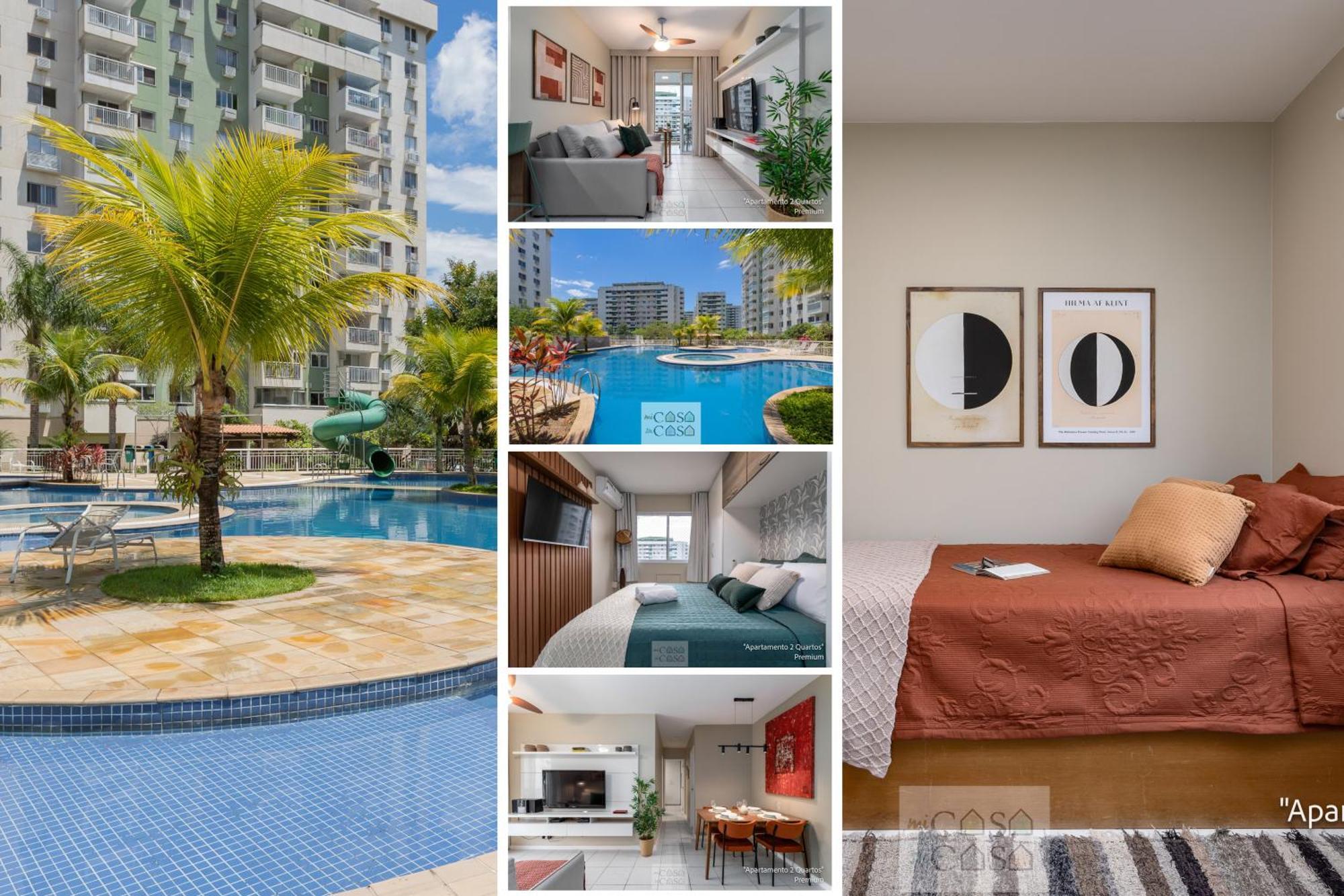 ריו דה ז'ניירו 2 Quartos Com Varanda A 300M Riocentro Wi-Fi 120Mbps E Cozinha Completa - Condominio Com Piscina, Estacionamento, Portaria 24H E Parquinho Infantil - Apartamento Indicado Para Grupos, Hospedes A Trabalho E Criancas מראה חיצוני תמונה